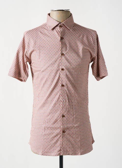 Chemise manches courtes imprimé fantaisie rose DESOTO homme