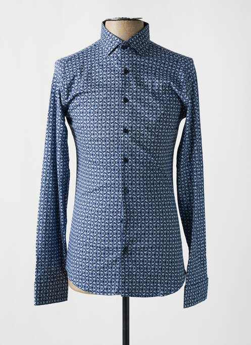 Chemise manches longues bleu DESOTO pour homme