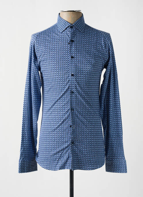 Chemise manches longues bleu DESOTO pour homme