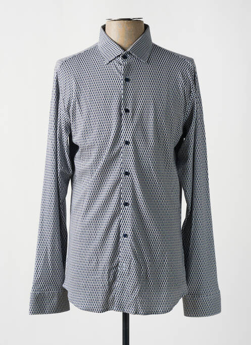 Chemise manches longues bleu DESOTO pour homme