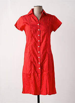 Robe mi-longue manches courtes manches courtes orange TAGANANA femme