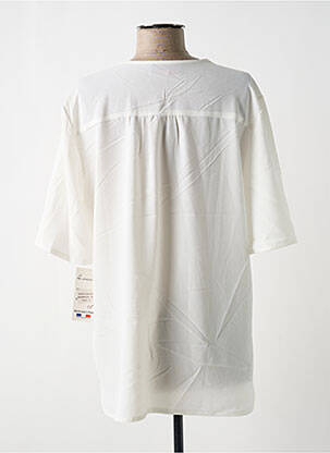 T-shirt col v manches courtes blanc WEEK END A PARIS femme