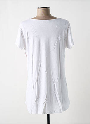 T-shirt coupe cintrée manches courtes blanc ZAS-K femme