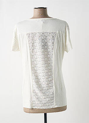 Top imprimé fantaisie manches courtes blanc NOOS NOOS femme