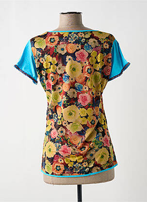 Top imprimé fantaisie manches courtes bleu TAGANANA femme