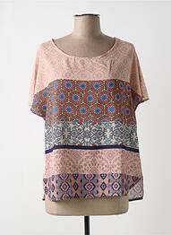 T-shirt imprimé fantaisie manches courtes beige TRES BOUTONS femme
