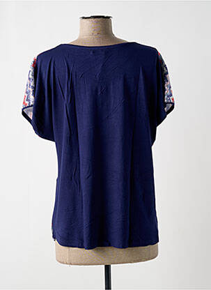 Top imprimé fantaisie manches courtes bleu ZAS-K femme