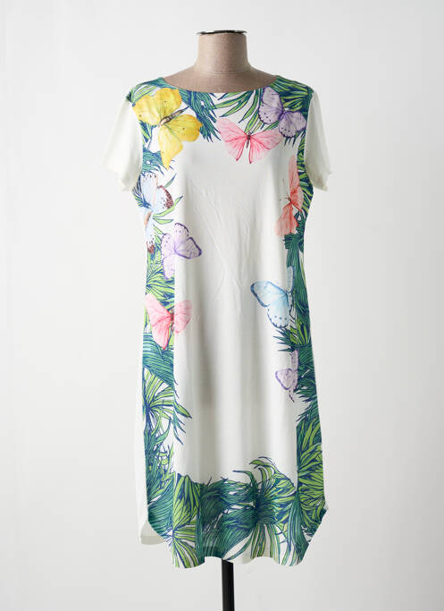 Chemise de nuit imprimé fantaisie blanc ZAS-K femme
