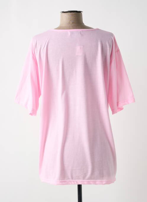 Top manches courtes manches courtes rose ANNE FASHION femme