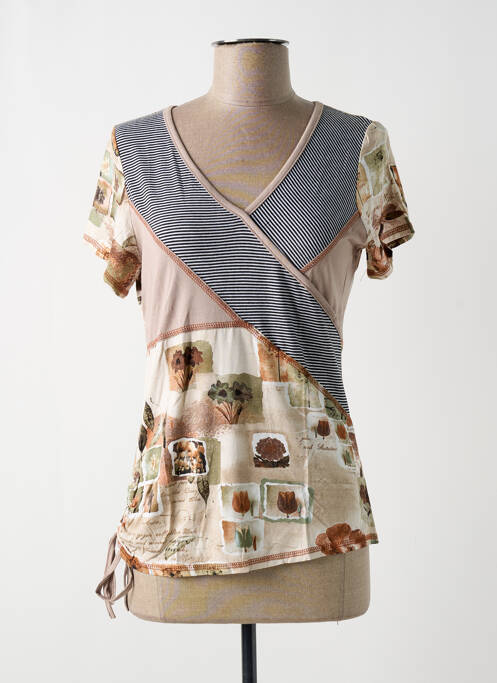 Top beige CARLA D ANGELI pour femme