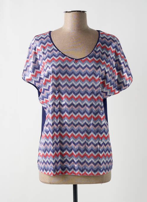 Top bleu ZAS-K pour femme