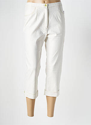 Pantacourt taille haute taille haute beige GRIFFON femme