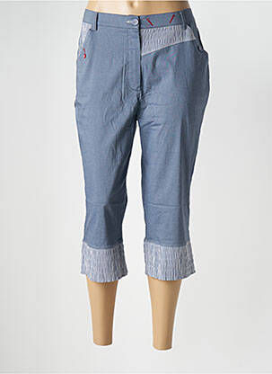 Pantacourt stretch taille normale bleu GRIFFON femme