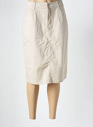 Jupe mi-longue stretch beige VIDY'L femme