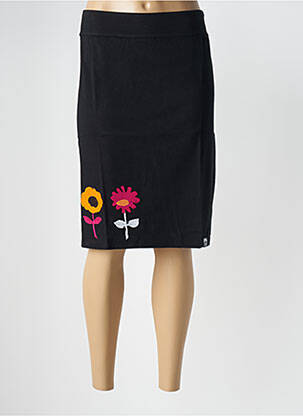 Jupe mi-longue stretch noir NOOS NOOS femme