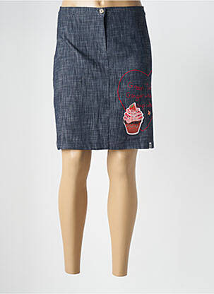 Jupe courte taille haute bleu NOOS NOOS femme