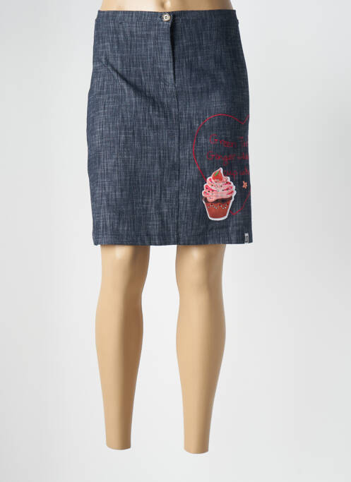 Jupe courte bleu NOOS NOOS pour femme