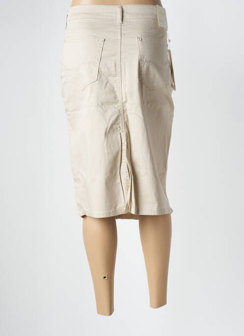 Jupe mi-longue beige VIDY'L pour femme
