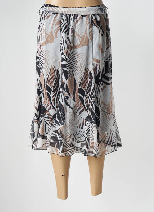 Jupe mi-longue blanc GRIFFON pour femme