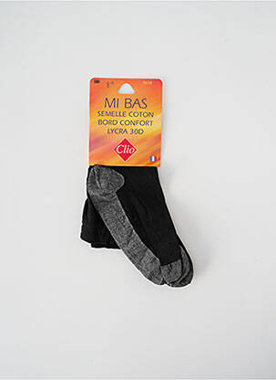 Chaussettes stretch noir CLIO femme