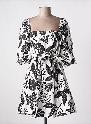 Robe courte manches 3/4 manches 3/4 blanc GAUDI femme