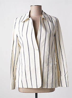 Veste chic poches blanc BRUNO SAINT HILAIRE femme