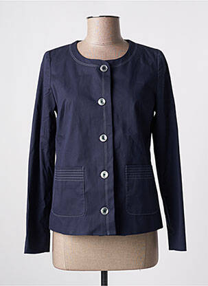 Veste chic poches bleu BRUNO SAINT HILAIRE femme