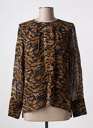 Blouse légère et transparente manches longues marron PRINCESS GOES HOLLYWOOD femme