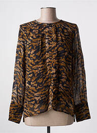 Blouse légère et transparente manches longues marron PRINCESS GOES HOLLYWOOD femme