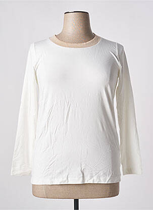 Top tissage jersey manches longues blanc PANICALE femme