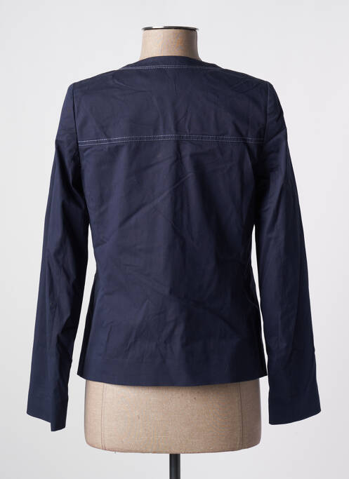 Veste chic fermeture boutonnée sur le devant bleu BRUNO SAINT HILAIRE femme