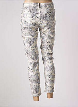 Pantalon 7/8 stretch taille normale beige CONFIDENCE CACHEMIRE femme