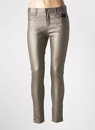 Pantalon slim tissage enduit taille normale gris CONFIDENCE CACHEMIRE femme