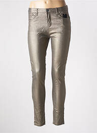 Pantalon slim tissage enduit taille normale gris CONFIDENCE CACHEMIRE femme