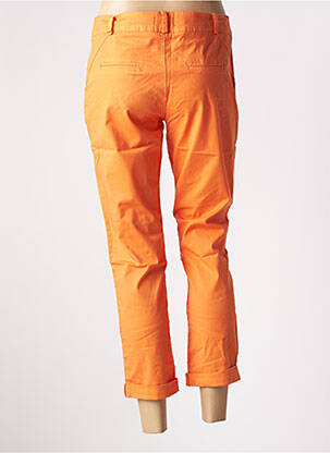 Pantalon 7/8 stretch taille normale orange CONFIDENCE CACHEMIRE femme