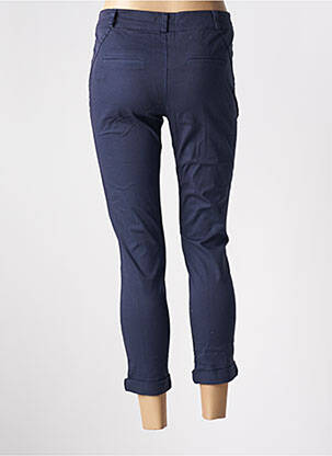 Pantalon 7/8 stretch taille normale bleu CONFIDENCE CACHEMIRE femme