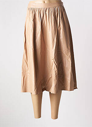 Jupe mi-longue coupe évasée beige FROGBOX femme