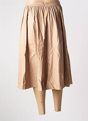 Jupe mi-longue coupe évasée beige FROGBOX femme