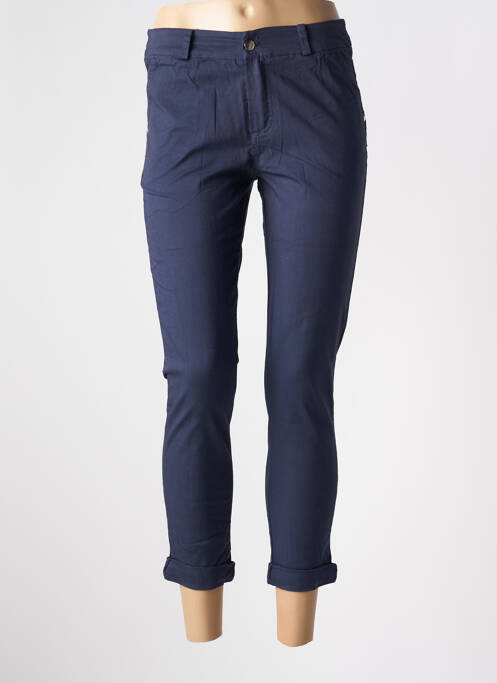 Pantalon 7/8 bleu CONFIDENCE CACHEMIRE pour femme