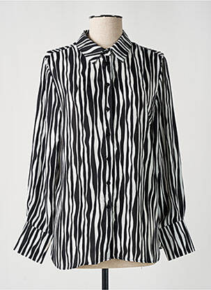 Chemisier tissage crêpe manches longues noir TIFFOSI femme