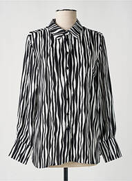 Chemisier tissage crêpe manches longues noir TIFFOSI femme