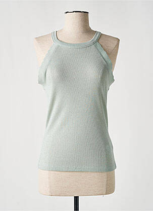 Pull coupe cintrée fines bretelles vert SALSA femme