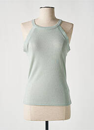 Pull coupe cintrée fines bretelles vert SALSA femme
