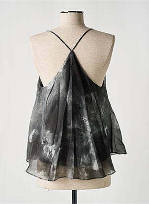 Top col v fines bretelles gris GIOYA & CO femme