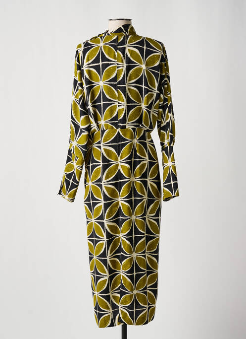 Robe mi-longue vert SALSA pour femme