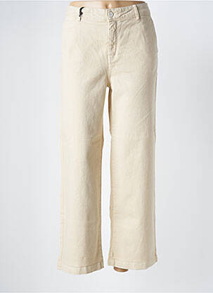 Jeans coupe large taille normale taille normale beige HAPPY femme