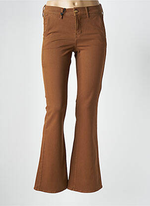 Jean coupe flare stretch taille normale marron HAPPY femme