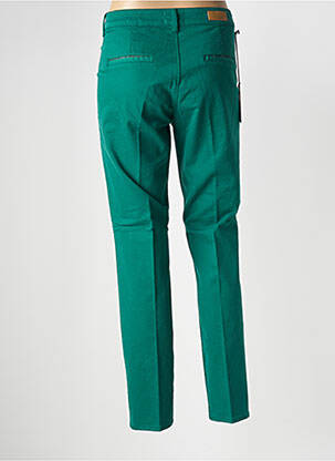 Pantalon chino tissage popeline taille normale vert fonce HAPPY femme