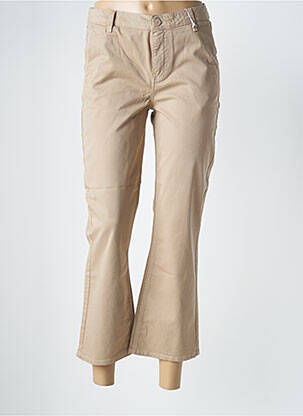 Pantalon 7/8 stretch taille normale beige HAPPY femme