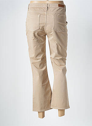 Pantalon 7/8 stretch taille normale beige HAPPY femme